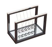 Pendolo di Newton, sfere di equilibrio a 5 sfere, giocattoli di decompressione per la scrivania, scienza e fisica - Grande decorazione per ufficio e regalo educativo per adulti(Mirror style)