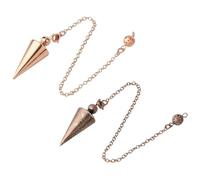Pendolo esoterico in Metallo 2 Pezzi per radiestesia e Meditazione con Colori Rame e Oro Rosa Accessori divinazione Reiki Chakra casa e Decorazione
