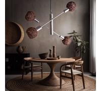 Pendolo Faretto Lampada Sospensione Copertina Mobile Carta Treccia Sfera Braun [EEK: Non valutato]