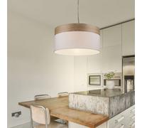 Pendolo Illuminazione Simil Legno Coprire Faretto Tessuto Ospiti Camera Appesa [EEK: Non valutato]
