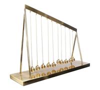 Pendolo orbitale cinetico con 10 sfere metalliche, giocattolo per la fisica, antistress, decorazione da scrivania per ufficio, casa, camera da letto, studio e appassionati di scienza(Gold)