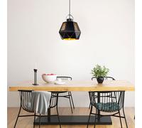 Pendolo Soffitto Luce Nero Salotto Camera Illuminazione Appesa Lampada Fogli Oro
