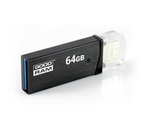 Goodram TWIN 64GB USB 3.0 unità flash USB USB Type-A / Micro-USB 3.2 Gen 1 (3.1 Gen 1) Nero
