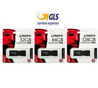 PENDRIVE PENNA CHIAVETTA MEMORIA KINGSTON DT100 USB 3.0 32GB 64GB 128GB