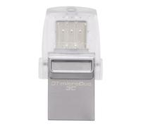 Pendrive USB 3.2 MicroDuo 256 GB con doppio connettore USB-A e USB-C, ideale per l'archiviazione e il trasferimento di dati su dispositivi mobili e PC.