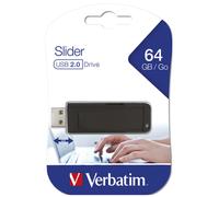 Verbatim Slider - Memoria USB da 64 GB - Nero