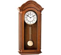 Pendulum Wall Clock Battery Operated - Large, Wooden Hanging Grandfather Wall Clock with Pendulum - Quiet, Made with Real Wood for Living Room Decor, Office & Home Décor Gift 26x12