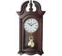 Pendulum Wall Clock Battery Operated - Wooden Hanging Grandfather Wall Clock with Pendulum, 23.5x9 inch - Quiet, Non-Chiming, with Real Wood for Living Room Decor, Office & Home Décor Gift