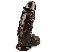 -Péņę 10,23 Pollici Marrone Scuro Confortevole Di Grandi Dimensioni DìḷĐò Gode Péņę Uomo Donna Gīọçắttọlī Ŝéșșuālī Mașșàggiâtorę