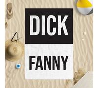 Pene Fanny Microfibra Spiaggia Asciugamano Bianco & Nero Funny Regalo Scherzo