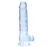 Pene finto blu con ventosa Realistic Dildo with Balls 19 cm