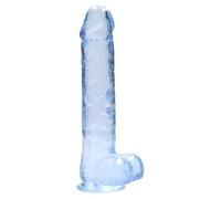 Pene finto blu con ventosa Realistic Dildo with Balls 22 cm