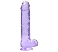 Pene finto viola con ventosa Realistic Dildo with Balls 22 cm