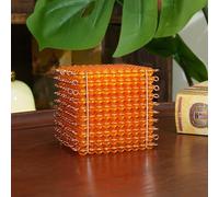 penepico Montessori Golden Bead Mille Cubi - Sistema Decimale Acrilico Trasparente Cubo, Filo di Rame Solido, Valore Posto 1000 Manipolativo, Giocattolo Matematico Montessori 3.5 ", Materiali per