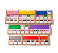 penepico Premium Montessori - Scatole grammaticali grandi, 8 parti del discorso, vassoi in legno con simboli codificati a colori, materiali linguistici scolastici, forniture per l'apprendimento