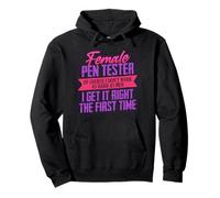 Penetration Tester Pentesting Female Pen Tester Felpa con Cappuccio
