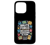 Penetration Testing "BRUTE FORCE" Umorismo tecnico Custodia per iPhone 15 Pro Max