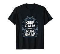 Penetration Testing "KEEP CALM AND RUN NMAP" Cultura Hacker Maglietta