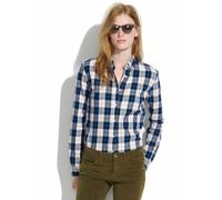 Penfield Donna Blu Plaid Stokes Camicia Nuova