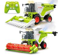 PENGBU RC Mietitrebbia Giocattolo Telecomandata per Bambini 3-6 Anni, Mietitrebbia Telecomandata con Spruzzatura, Luce e Suono, Trebbia Giocattolo