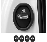 PENGCHANBAIDUO 4 Pezzi Serratura Portiera Auto per Peugeot 308 CC 2009-2016, della Copertura della Serratura della Portiera in Silicone Riduzione Rumore Antiruggine