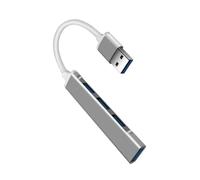 Pengchang HUB USB 3.0 4 in 1 Adattatore Multi Splitter HUB USB C USB 3.0 ad Alta velocità OTG a 4 Porte(USB Gray-A)