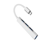 Pengchang HUB USB 3.0 4 in 1 Adattatore Multi Splitter HUB USB C USB 3.0 ad Alta velocità OTG a 4 Porte(Type C Silver-A)