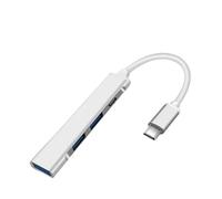 Pengchang HUB USB 3.0 4 in 1 Adattatore Multi Splitter HUB USB C USB 3.0 ad Alta velocità OTG a 4 Porte(Type C Silver-B)