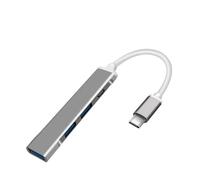 Pengchang HUB USB 3.0 4 in 1 Adattatore Multi Splitter HUB USB C USB 3.0 ad Alta velocità OTG a 4 Porte(Type C Gray-B)