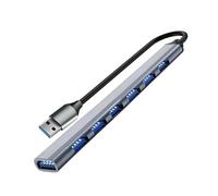 Pengchang HUB USB 7 in 1 Docking Station USB Extender HUB USB 3.0 ad Alta velocità da 5 Gbps Splitter USB con Controllo dell'interruttore(E 7-in-1)