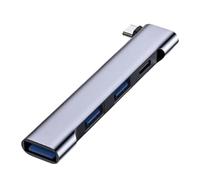 Pengchang HUB USB C 4 in 1 Tipo C 3.1 A USB PD Adattatore Splitter USB 60 W HUB USB OTG(Type C PD 60W)