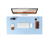 Pengchang Sottomano in Pelle | Tappetino for Computer da scrivania | Tappetino for Mouse e Tastiera di Grandi Dimensioni | Protezione da scrivania for Ufficio(Sky Blue,60x35 cm)