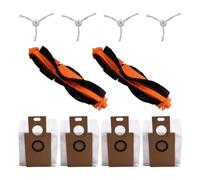 Pengchang Spazzola principale Spazzole laterali Kit sacchetti polvere compatibile con TP-Link Tapo RV30 Max/RV30 Plus/RV20 Max Plus Spazzola a rullo aspirapolvere robot inclusa