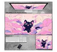 Pengchang Tappetini for Mouse Kawaii Caiyun Cat Accessori for PC Tappetino da scrivania Protezione for Computer Gamer Sottomano(8,250x290x2mm)