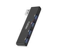 Pengchang USB 3.0 2.0 Hub Extender 4 Porte HAB Charge Espansione USB Convertitore OTG ad Alta velocità Docking Station Portatile for PC Computer Portatile(Right-Side Black)