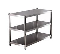 PENGFEI Scaffale 3 Piani In Acciaio Inox, Cucina Regolabile In Piedi Scaffalature, Robusto Impermeabile Conservazione Unità For Commerciale Ufficio Box Auto, 25 Taglie