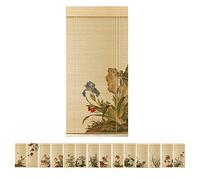 PENGFEI Tenda A Rullo Bamboo Tapparella Cortina di bambù Decorazioni per La Casa Tendina Parasole Dipinti su Pareti Divisorie, Stile Cinese, Modelli Personalizzati, Taglie Multiple