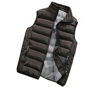 PengGeng Casual Giubbino Senza Maniche Giacca Uomo Giubbotto Smanicato Caldo Gilet caffè S