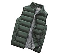 PengGeng Casual Giubbino Senza Maniche Giacca Uomo Giubbotto Smanicato Caldo Gilet Esercito Verde 2XL