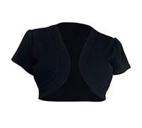 PengGengA Donna Bolero Coprispalle Cardigan Lavorato Aperta da Donna Manica Corta Top Nero S