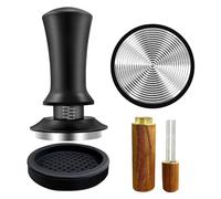 PengGengA Tamper per caffè 51mm Set di Tamper per caffè con Tappetino e Strumento WDT Espresso caffè Tamper con Regolazione della Pressione