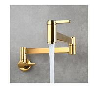 PENGKTXXY Rubinetto per riempire pentole, Rubinetto per Cucina Pieghevole con Braccio oscillante a Due Maniglie, Foro Singolo, Doppio Giunto, Rubinetto per Cucina Pieghevole con Montaggio a Parete in