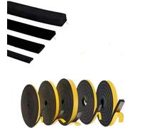 PENGLEI 1 rotolo di nastro adesivo in spugna nera spessa 8 mm, forte adesione, guarnizione anti-collisione, larghezza 5-40 mm, striscia isolante acustica, lunghezza 2 m