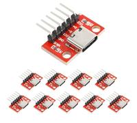 PENGLIN 10pcs USB3.1 Type-C Breakout Board a 6 Pin ,Connettore USB C femmina a saldare, USB C femmina PCB presa adattatore con pin header