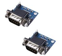 PENGLIN 2 pezzi MAX3232 3,3 V a 5 V DB9 maschio RS232 seriale da Prot a TTL convertitore radice connettore per Arduino Raspberry Pi e microcontrollori