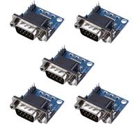 PENGLIN 5 pezzi MAX3232 3,3 V a 5 V DB9 maschio RS232 seriale da Prot a TTL convertitore radice connettore per Arduino Raspberry Pi e microcontrollore