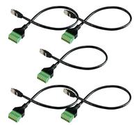 PENGLIN 5 pezzi RJ12 maschio a 6 pin morsettiera adattatore per cavo di prolunga per telefono Cat3, RJ12 6P6C maschio a 6 poli