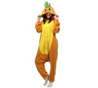 PENGMAI Pigiama intero da uomo con orso, per cosplay, Halloween, Natale, abbigliamento per la casa, Carota, S