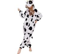 PENGMAI Pigiama intero da uomo con orso, per cosplay, Halloween, Natale, abbigliamento per la casa, Mucca, M