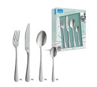 Pengo 3318100 Servizio Posate 24 Pezzi Inox Austin Vintage; composto Da 12 Coltelli, 12 Forchette, 12 Cucchiai, 12 Cucchiaini